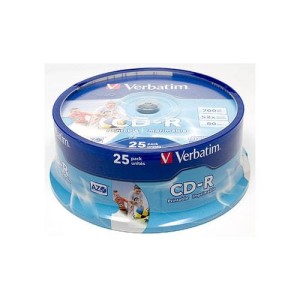 CD-RV25CP - Płyty CD-R Verbatim do nadruku, 25 szt.