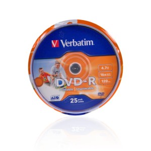 DVD-RV25CP - Płyty DVD-R VERBATIM do nadruku, 25 szt.