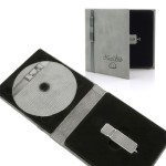 IPCS/B - Etui materiałowe szare na pendrive i płytę nasz ślub