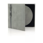 ICS2I - Etui materiałowe szare na dwie płyty - format CD gładkie
