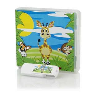 Zestaw Etui + Pendrive 16-256 GB motyw dziecięcy żyrafa zep237