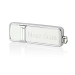 pendrive ślubny 16-256 gb PZUP/B usb skórzany biały z napisem nasz ślub