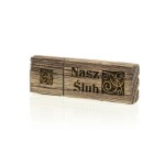 pendrive ślubny 16-256 gb PZUW/N usb DREWNIANY z napisem nasz ślub
