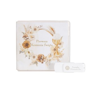 Zestaw Etui + Pendrive komunijny 16-256 GB USB z napisem pierwsza komunia święta zep242