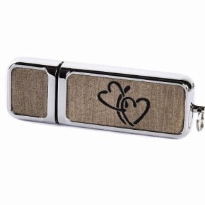 pendrive 16-256 gb PZUB/S usb materiałowy brązowy serca