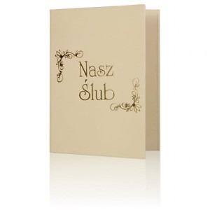 IKDX3B - Etui ecru z aksamitnego floku na trzy płyty nasz ślub