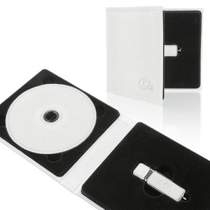 ETUI ŚLUBNE NA PENDRIVE I PŁYTĘ IPCE/PP SKÓRZANE BIAŁE OBRĄCZKI