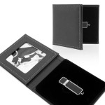 ETUI NA PENDRIVE I ZDJĘCIE IPFE/VI SKÓRZANE CZARNE GŁADKIE