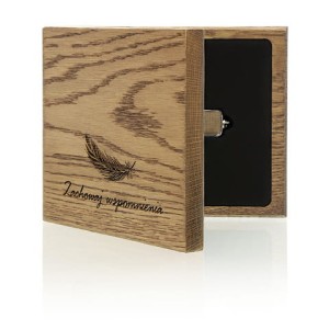 DREWNIANE ETUI NA PENDRIVE USB IPW/G PIÓRKO