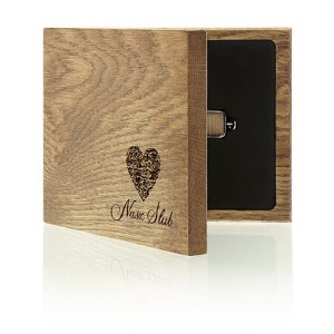 DREWNIANE ETUI NA PENDRIVE USB IPW/S Z NAPISEM Nasz Ślub